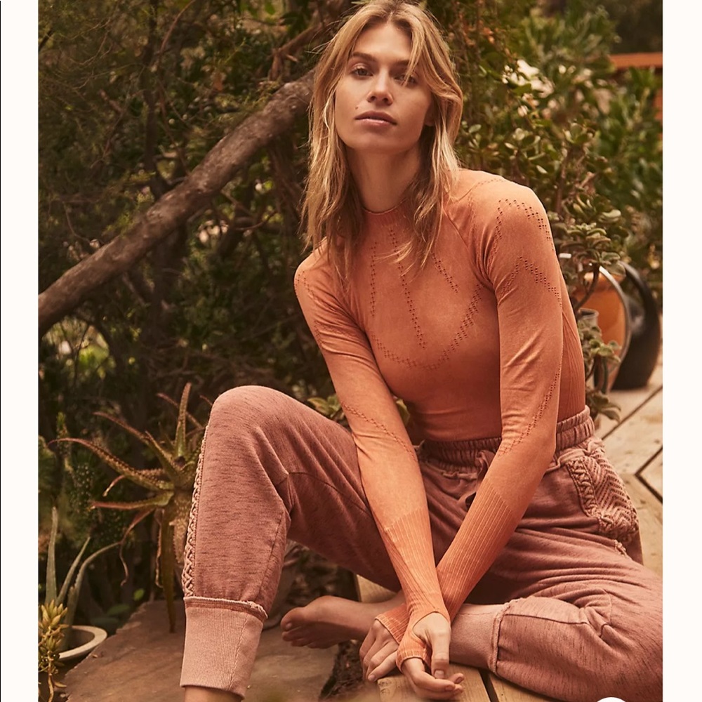 FP Movement Good Karma Hi-Neck Layer -Burnt Sienna